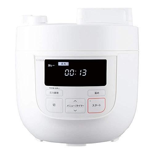 シロカ 電気圧力鍋 SP-4D131 ホワイト「圧力/無水/蒸し/炊飯/温め直し/大容量」