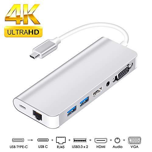 usb c vga usb-cハブ7in1 type c hdmi vga 変換 usb type ...