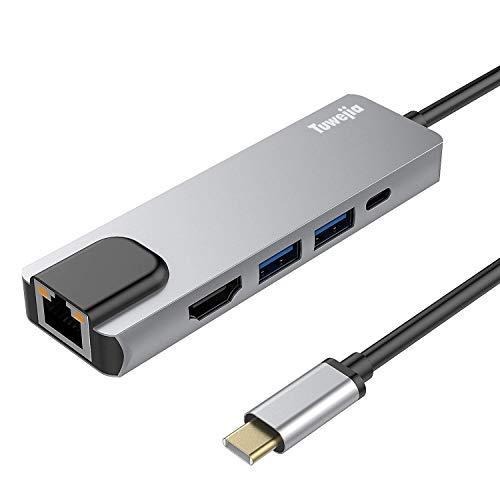 USB type C ハブ マルチポート アダプタ 5in1 Tuwejia ４K解像度 to HD...
