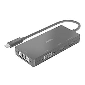 Belkin USB-C to HDMI + VGA +DVI + DISPLAYPORT4 in 1 映像用入力端子 変換アダプタ AVC003btBK-A｜higurashi-kobo