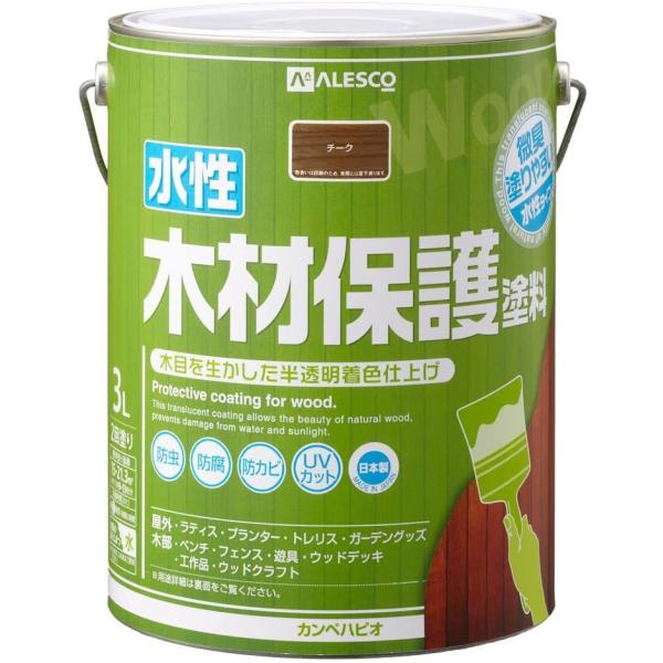 カンペハピオ 水性木材保護塗料 3L チーク