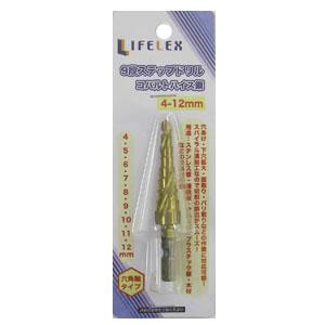 ステップドリル　⁽⁠⁽⁠ଘ⁠(⁠ ⁠ˊ⁠ᵕ⁠ˋ⁠ ⁠)⁠ଓ⁠⁾⁠⁾ nesekt（ネセクト） ステップドリル 2枚刃 4-12mm+4-20mm 9段 2本