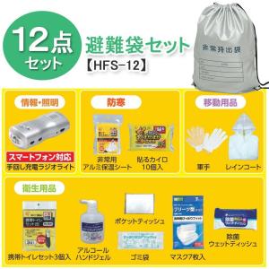 アイリスオーヤマ 避難グッズ 避難袋 12点セット 防炎加工...