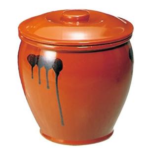 山源陶苑 常滑焼 日本製 陶器製 ミニ壷(ミニかめ) 蓋付き 0.2号 360ml
