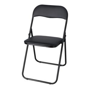 コーナンオリジナル LIFELEX パイプチェアα BK/BK／パイプ椅子 折りたたみ椅子 折り畳み椅子 幅44×奥行45×高さ79cm ライフレックス