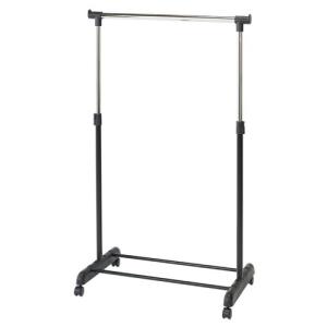 訳あり　パッケージ破損　未使用品　ドウシシャ ハンガーラック シングル ブラック NGHS-81BK