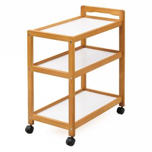 コーナンオリジナル 3段木製ワゴンLBR ライト...の商品画像