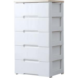 IRIS OHYAMA（アイリスオーヤマ） チェスト 木天板 5段 幅56×奥行41.5