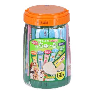 コーナンオリジナル LIFELEX×いなば exWanちゅ〜る 14g×60本入 とりささみバラエティ/ライフレックス/犬用