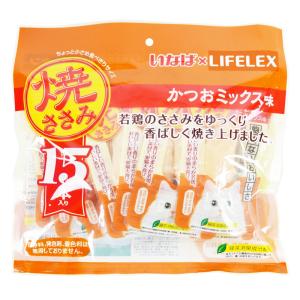 コーナンオリジナル LIFELEX 【焼きささみ】１５本入 かつおミックス味／猫 キャットフード おやつ ライフレックス｜hihshop