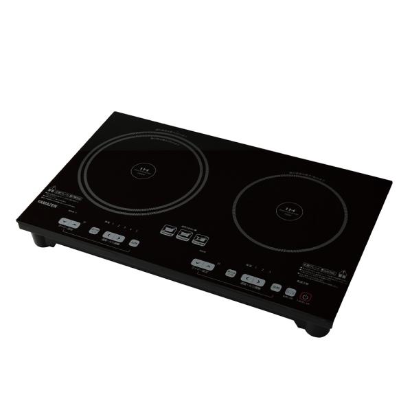 山善 YAMAZEN IHクッキングヒーター 2口 ブラック YET-W1452-B / 家電 キッ...