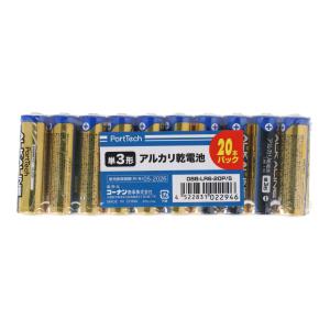 コーナンオリジナル PortTech アルカリ乾電池 単3形 20本パック 08B-LR6-20P/S｜hihshop