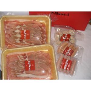 ばあちゃん本舗 観音池ポークしゃぶしゃぶセット BA-47A ロース300g もも300g 肉団子200g スモークウィンナー100g ホワイトウィンナー100g