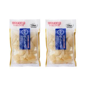 【上沖産業】熟成 塩 らっきょう 80g×2 / 国産 漬物 宮崎県 九州産 らっきょう ラッキョウ らっきょう漬け お取り寄せグルメ ご当地 野菜 都城 おつまみ お土産