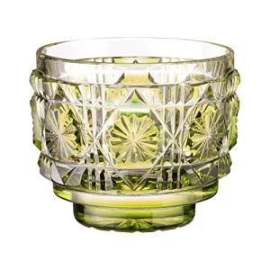 山下工芸 薩摩切子 伝匠猪口 黄 φ6.5×5.5cm 13040020