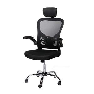 オフィスチェア 椅子 メッシュ 耐荷重150kg デスクチェア ハイバック 跳ね上げ式アームレスト 可動式ヘッドレス