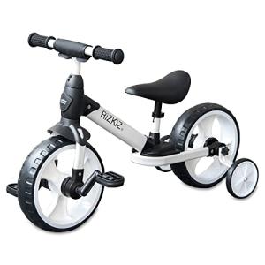 RiZKiZ 3in1 補助輪付き 二輪車 【ホワイト】 12インチホイール 2歳