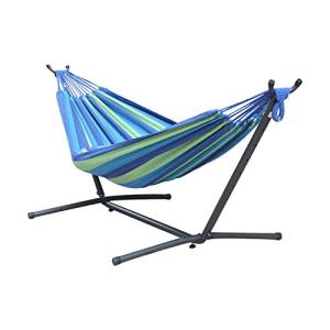 MRG BIG サイズ ハンモック 自立式 ダブルサイズ スタンドセット 収納バッグ付き 室内 室外 兼用 大型