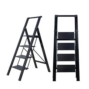 BAOYOUNI 折りたたみステップ 脚立 踏み台 ステップ台 4段 折りたたみチェア ステップスツール 折り畳み コンパクト収納