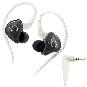 SoundsGood カナル型イヤホン ブラック 有線タイプ 1BA+1DDハイブリッドドライバ