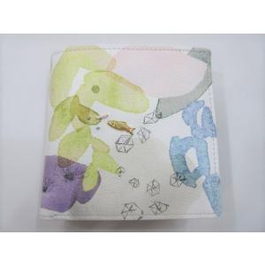 SAKURAYAMA サクラヤマ 折り財布 ミドル 牛革 レザー がま口 W186 猫と