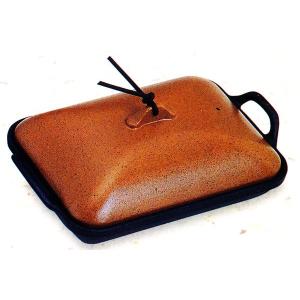 アルミ　手付長角陶板（あかね）品番：20380　陶板焼き料理に　代引不可商品です。｜hikari-chyubo