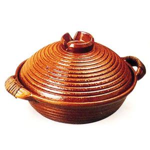 トナミ　アルミ製　電磁用（IH対応）手造り楽鍋（赤アメ釉）アケビ巻18cm　品番：35159　代引不可商品です。｜hikari-chyubo