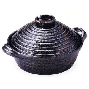 トナミ　アルミ製　電磁用（IH対応）手造り楽鍋（黒柿釉）18cm　品番：35354　代引不可商品です。｜hikari-chyubo