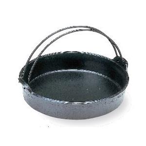 アルミ　吊付すき焼き鍋（シリコンフッ素）24cm　品番：21240　代引不可商品です。｜hikari-chyubo
