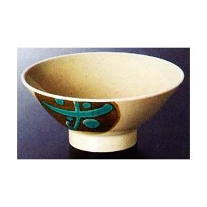 スリーラインメラミン食器（彩）飯茶碗エメラルド（白飯150g）123×61mm