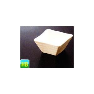 スリーラインメラミン食器 （ビオ）角小鉢（クリーム）99×99×50mm容量：約210cc品番：M-477GVC｜hikari-chyubo