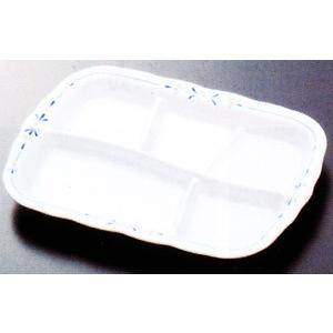 スリーラインメラミン食器 （ユニティ）ランチプレート（ブルーム）313×217×31mm品番：M-3...