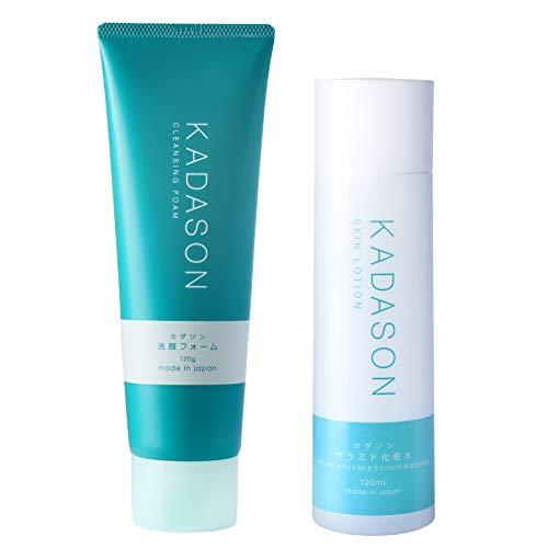 KADASON (カダソン) 洗顔 フォーム &amp; セラミド 化粧水 セット (各120ml / 脂性...