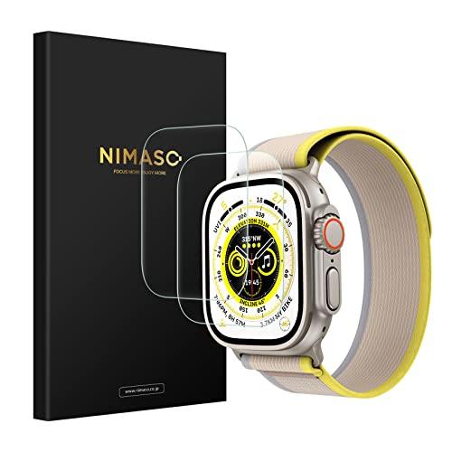 NIMASO ガラスフィルム 49mm Apple Watch Ultra 用 保護フィルム app...