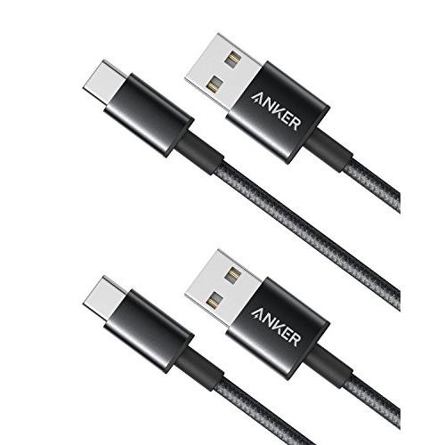 Anker 高耐久ナイロン USB-C &amp; USB-A 2.0 ケーブル【2本セット / 2重編込の...