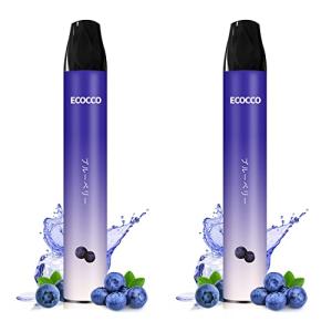 電子タバコ (ブルーペリー2本) 使い捨て VAPE 1800回吸引可能 爆煙 大容量 水蒸気タバコ 禁煙 プレミアムフレーバー ニコチンゼロ メンテ｜hikari-net