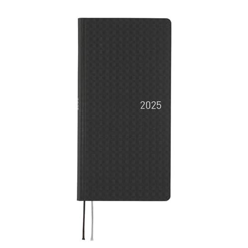 ほぼ日手帳 2025 weeks ペーパーシリーズ/ブラックギンガム 1月始まり 週間手帳 週間レフ...