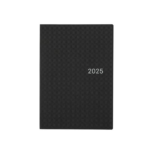 ほぼ日手帳 2025 HON ペーパーシリーズ/ブラックギンガム[A6/1日1ページ/1月/月曜はじ...