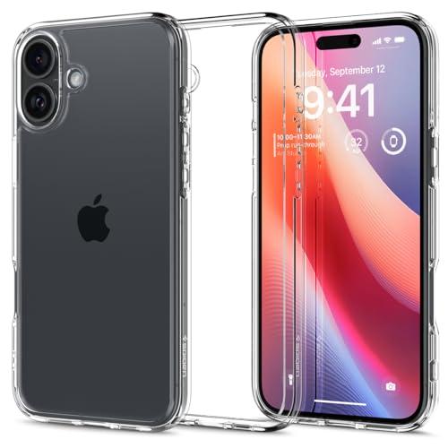 Spigen iPhone 16 ケース クリア 耐衝撃 ストラップホール 黄変防止 バンパー 米軍...