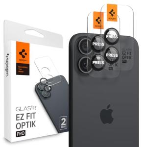 Spigen iPhone 16 / iPhone 16 Plus カメラ保護フィルム 9H硬度強化ガラス iPhone16/16Plus対応 ブラッ｜hikari-net
