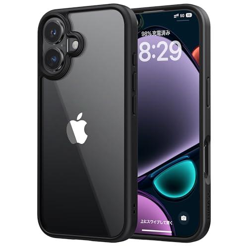 NIMASO iPhone16用ケース クリア 黄変防止 耐衝撃 米軍MIL規格 SGS認証 PC背...