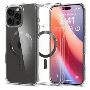 Spigen iPhone 16 Pro Max ケース MagSafe対応 クリア 透明 ストラップホール 米軍MIL規格 ウルトラ・ハイブリッド・｜hikari-net