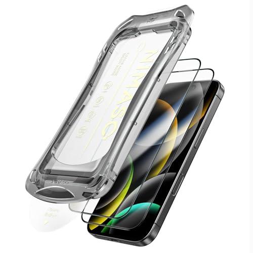 NIMASO ガラスフィルム iPhone 16 Pro 用 強化ガラス 黒縁 全面 保護フィルム ...