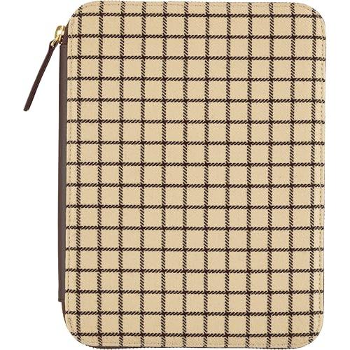 ほぼ日手帳 カズン(A5)手帳カバー タイト ジップ（カフェオレチェック）