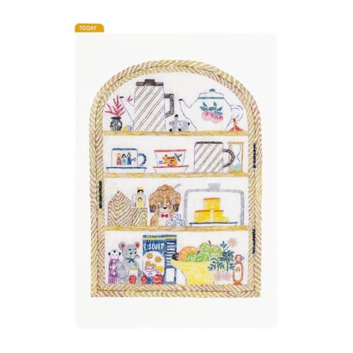 奥見伊代/ほぼ日の下敷き HAPPY TEA TIME(ポットの棚)オリジナルサイズ用