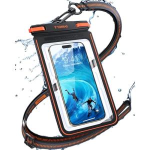 TORRAS スマホ 防水ケース 【両面高機能】IPX8完全防水 水中タッチ対応 浮く設計 お風呂/海/プール/温泉対応 7インチiPhone用 高透
