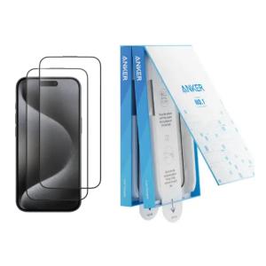 Anker Easy Fit 保護フィルムキット (高解像度ガラス for iPhone 15 Pr...
