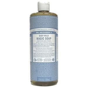 ドクターブロナー マジックソープ BA ベビーマイルド 無香料 739mL オーガニック 天然 液体 石けん 石鹸 ボディソープ 赤ちゃん