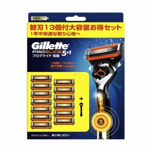 ジレット プログライド 電動タイプ T字 本体 替刃13枚 フレックスボール 髭剃り リニューアル コストコ
