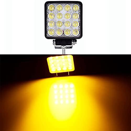 LEDワークライト 48W 黄色LED作業灯 ライト アウトドア 屋外作業 オフロード トラック用品...
